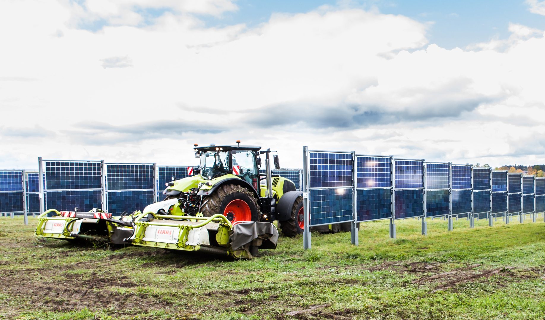 Camp agrovoltaic amb panells verticals bifacials